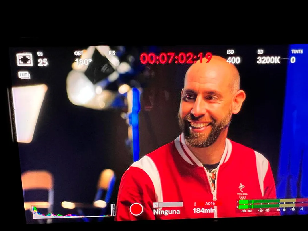 Ander Mirambell al plató de televisió
