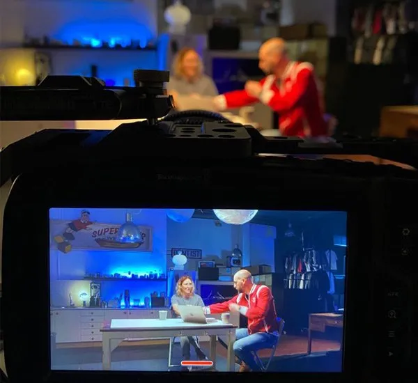 Ander Mirambell al plató de televisió